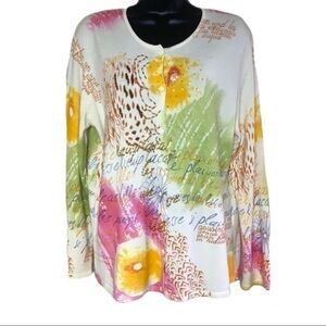 Vintage🧚‍♀️Mulberry Multicolour Floral Sequinned Cardigan/Jacket